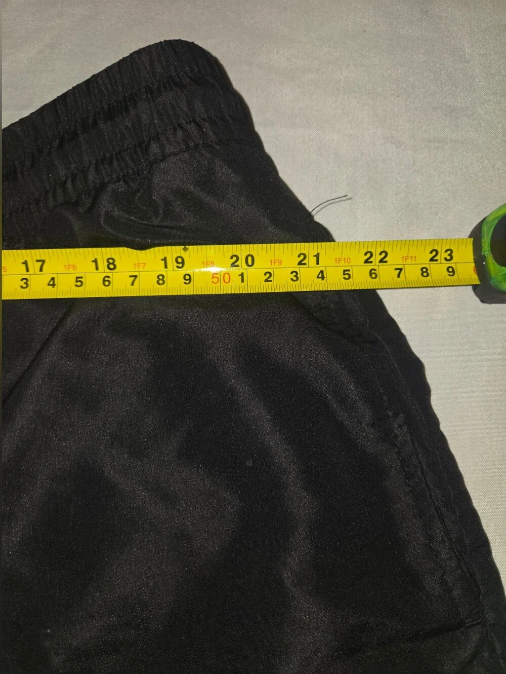 Forever 21 Men's Black Swim Shorts with White Drawstring